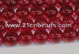 CNC411 15.5 inches 6mm round dyed natural white crystal beads