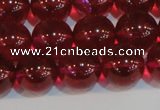 CNC414 15.5 inches 12mm round dyed natural white crystal beads