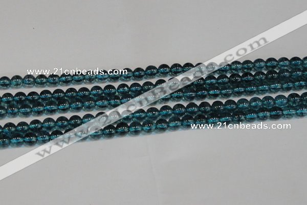 CNC420 15.5 inches 4mm round dyed natural white crystal beads