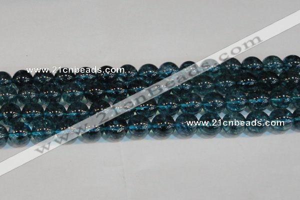 CNC425 15.5 inches 14mm round dyed natural white crystal beads