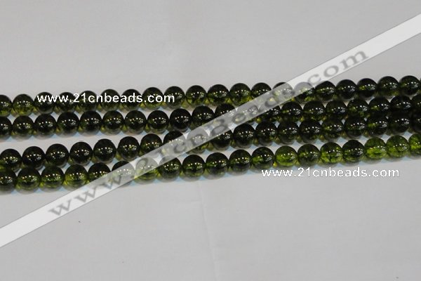 CNC432 15.5 inches 8mm round dyed natural white crystal beads