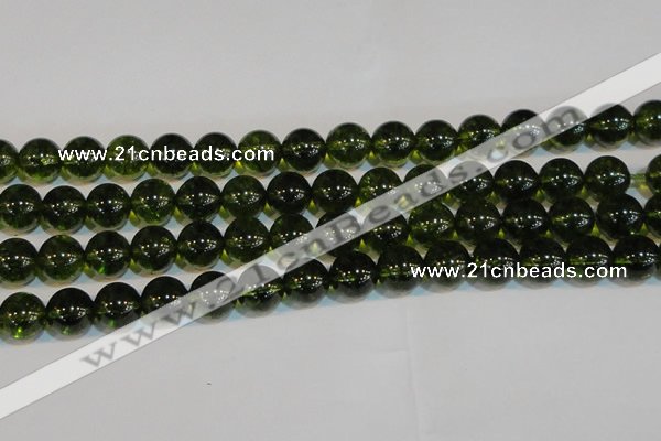 CNC435 15.5 inches 14mm round dyed natural white crystal beads