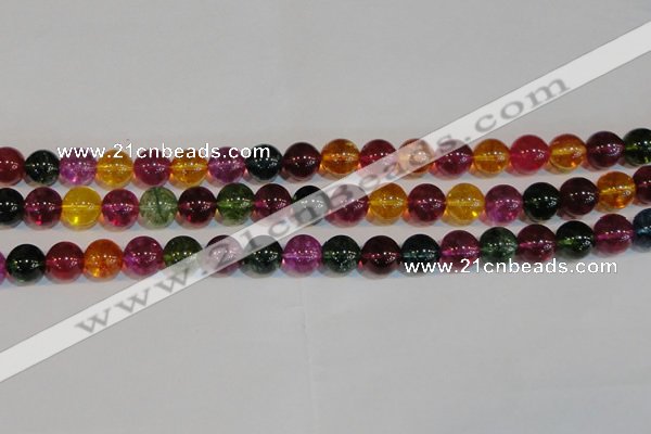 CNC453 15.5 inches 10mm round dyed natural white crystal beads