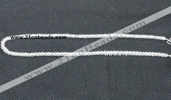 CNC50 15.5 inches 4mm faceted round grade A natural white crystal beads