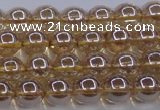 CNC501 15.5 inches 6mm round dyed natural white crystal beads