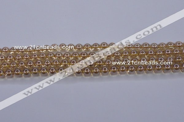 CNC501 15.5 inches 6mm round dyed natural white crystal beads