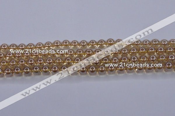 CNC502 15.5 inches 8mm round dyed natural white crystal beads