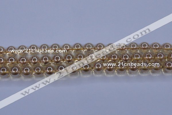 CNC504 15.5 inches 12mm round dyed natural white crystal beads