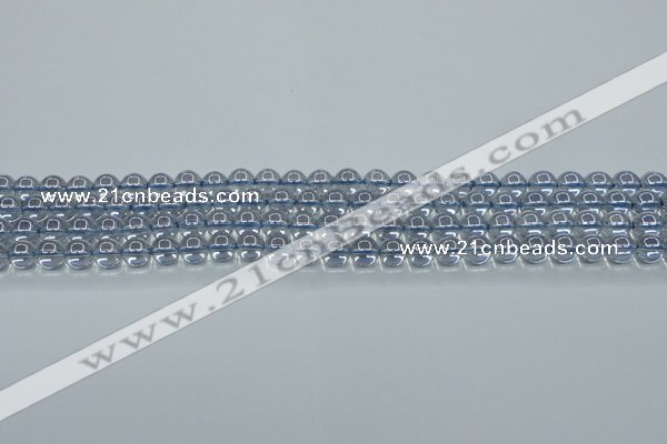 CNC508 15.5 inches 4mm round dyed natural white crystal beads