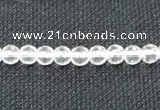 CNC51 15.5 inches 6mm faceted round grade A natural white crystal beads