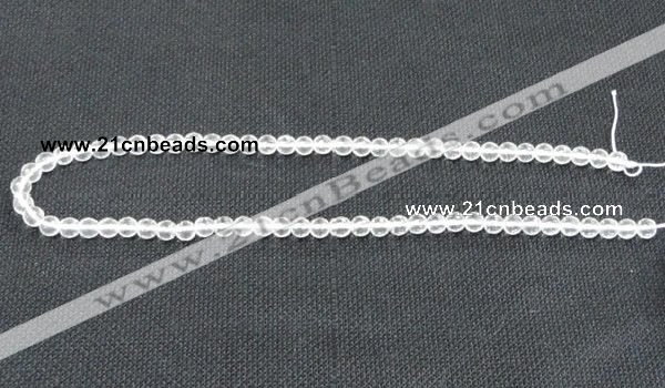 CNC51 15.5 inches 6mm faceted round grade A natural white crystal beads