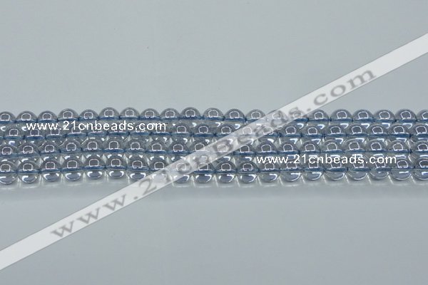 CNC510 15.5 inches 8mm round dyed natural white crystal beads