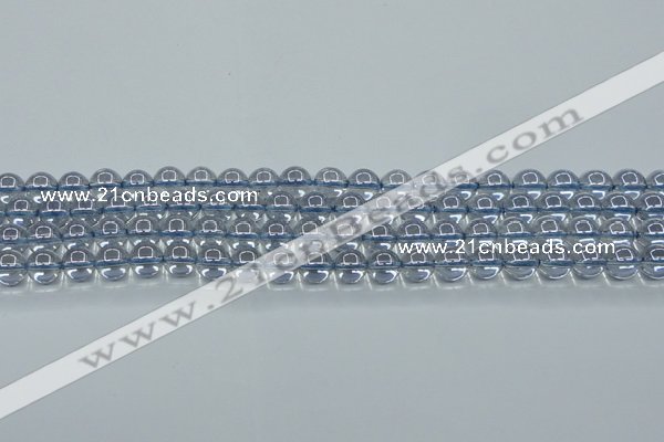 CNC510 15.5 inches 8mm round dyed natural white crystal beads