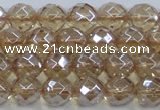 CNC519 15.5 inches 10mm faceted round dyed natural white crystal beads