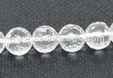 CNC54 15.5 inches 12mm faceted round grade A natural white crystal beads