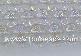 CNC571 15.5 inches 8mm round plated natural white crystal beads