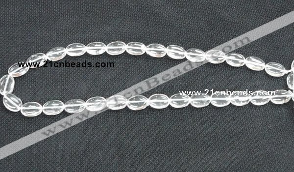 CNC70 15 inches 10*14mm oval grade A natural white crystal beads