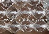 CNC702 15.5 inches 6mm faceted round white crystal beads