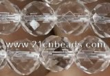 CNC704 15.5 inches 10mm faceted round white crystal beads