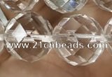 CNC708 15.5 inches 18mm faceted round white crystal beads