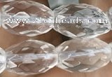 CNC722 15.5 inches 8*12mm faceted rice white crystal beads