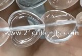 CNC728 15.5 inches 12*12mm heart white crystal beads wholesale