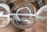 CNC732 15.5 inches 20*20mm heart white crystal beads wholesale