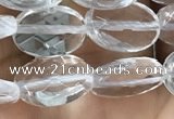 CNC762 15.5 inches 8*12mm faceted oval white crystal beads