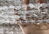 CNC804 10*14mm - 13*18mm faceted nuggets white crystal beads