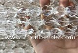 CNC806 14*18mm - 18*20mm faceted nuggets white crystal beads