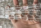 CNC808 15.5 inches 15*20mm octagonal white crystal beads