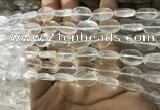 CNC840 15.5 inches 8*12mm faceted oval white crystal beads