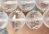CNC852 15.5 inches 10mm faceted round white crystal beads