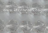 CNC89 15.5 inches 8mm faceted round natural white crystal beads