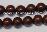 CNE14 15.5 inches 16mm round red stone needle beads wholesale