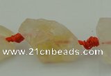 CNG1001 15.5 inches 15*25mm - 25*30mm nuggets citrine gemstone beads