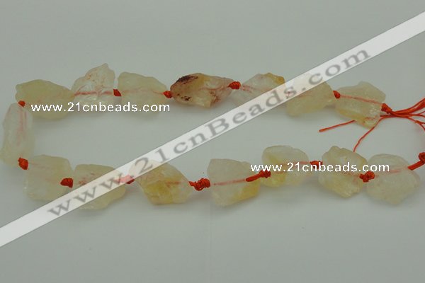 CNG1001 15.5 inches 15*25mm - 25*30mm nuggets citrine gemstone beads