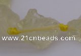 CNG1002 15.5 inches 15*25mm - 25*30mm nuggets lemon quartz beads