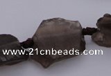 CNG1004 15.5 inches 15*25mm - 25*30mm nuggets smoky quartz beads