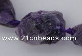 CNG1006 15.5 inches 15*25mm - 25*30mm nuggets dogtooth amethyst beads