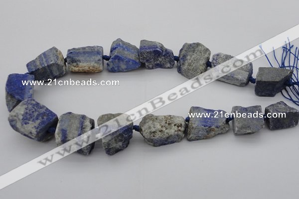 CNG1012 15.5 inches 15*25mm - 25*30mm nuggets lapis lazuli beads