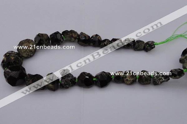 CNG1016 15.5 inches 10*14mm - 18*25mm nuggets green garnet beads