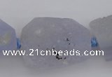 CNG1018 15.5 inches 18*25mm - 25*35mm nuggets blue chalcedony beads