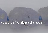 CNG1018 15.5 inches 18*25mm - 25*35mm nuggets blue chalcedony beads