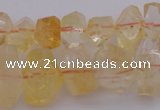 CNG1020 15.5 inches 8*12mm - 12*16mm faceted nuggets citrine beads