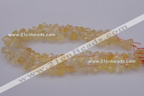 CNG1020 15.5 inches 8*12mm - 12*16mm faceted nuggets citrine beads