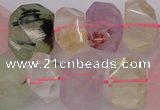 CNG1023 10*14mm - 15*20mm faceted nuggets multicolor quartz beads