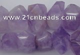 CNG1024 10*14mm - 15*20mm faceted nuggets lavender amethyst beads