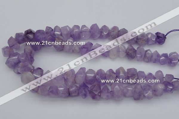 CNG1024 10*14mm - 15*20mm faceted nuggets lavender amethyst beads