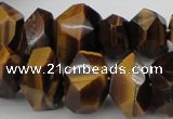 CNG1027 10*14mm - 15*20mm faceted nuggets yellow tiger eye beads